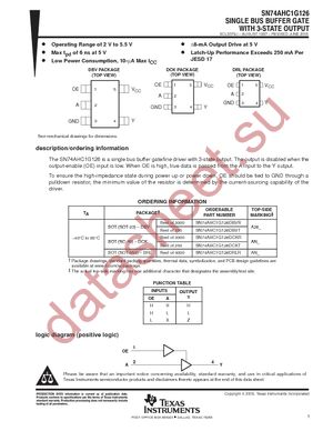 74AHC1G126DBVTE4 datasheet  